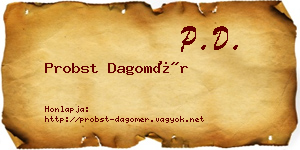 Probst Dagomér névjegykártya